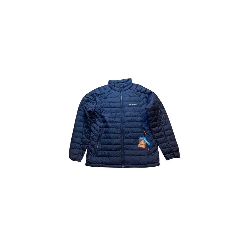 Columbia White Out 1.0 FS Jacket Mens 4X Navy Blue Omni-Heat Puffer XT3760-464